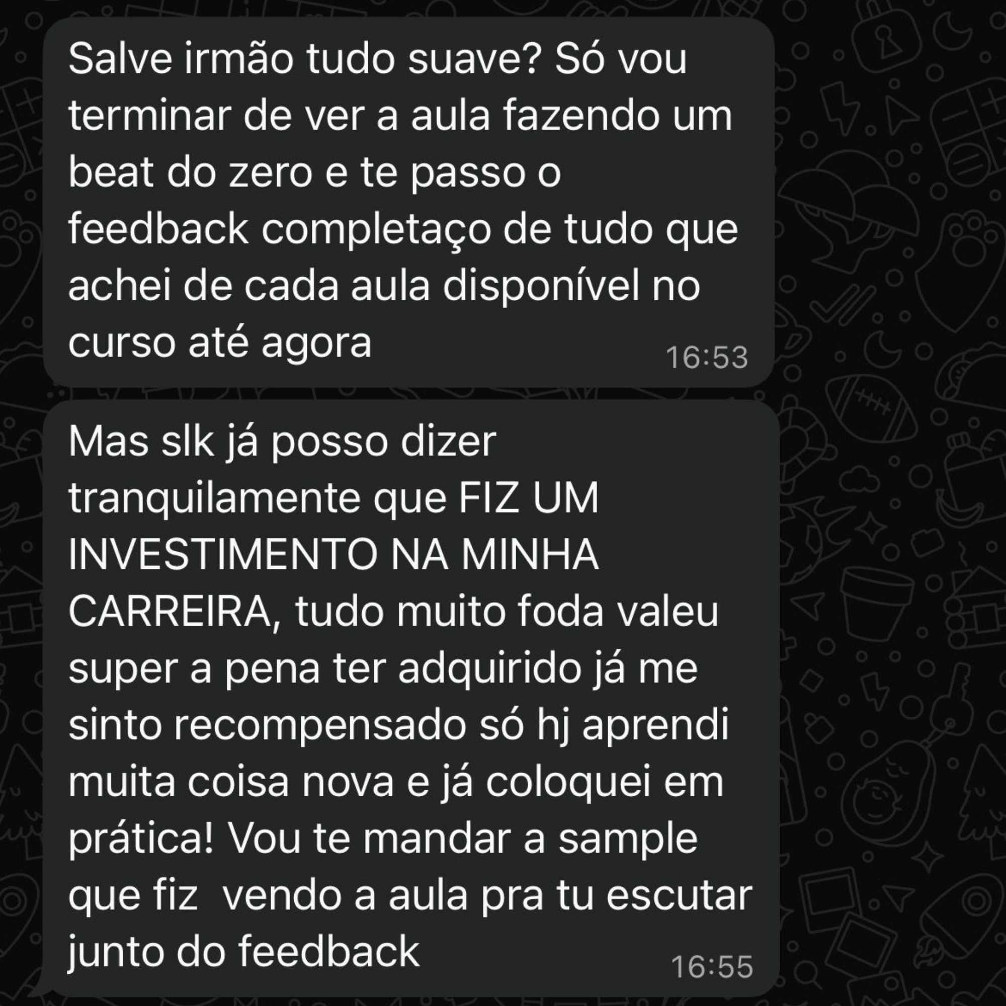 Feedback de aluno 3